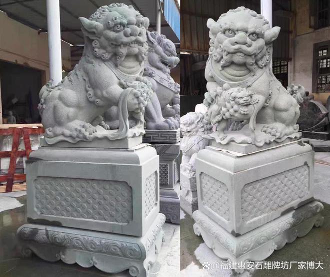 开云电子石狮子在村落修建中的粉饰气势派头(图2)